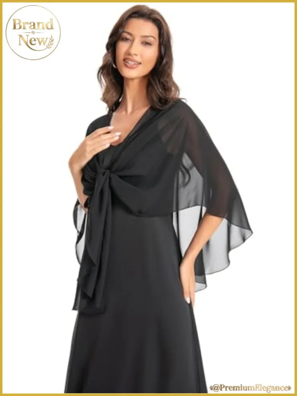 Sheer Chiffon Shawl Wrap Evening Dress Soft Scarf Sleeveless Cover Up